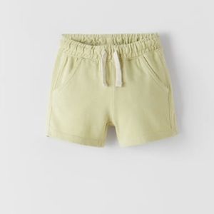 Zara Toddler Lime Green Plush Shorts